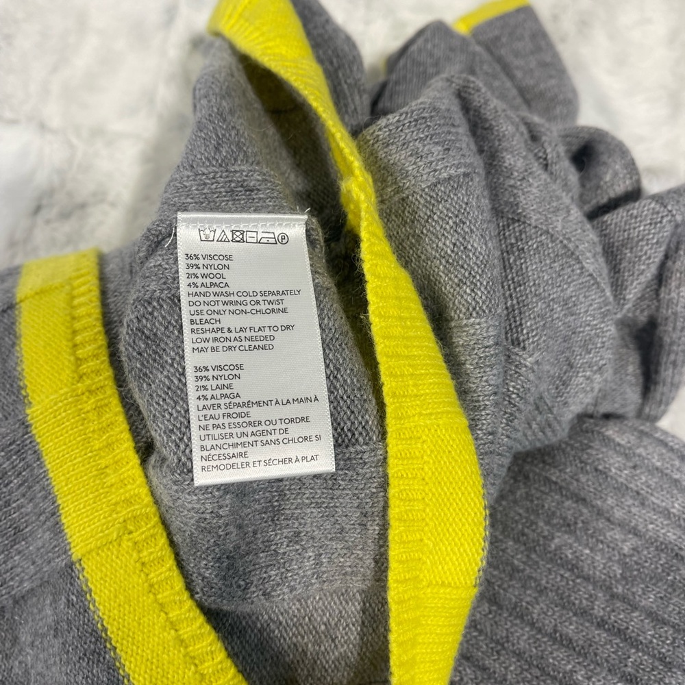 Anthropologie Gray and Yellow Knit Dress XL - Picture 6 of 6